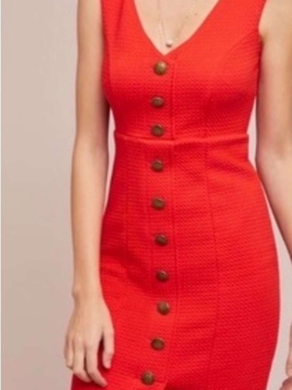 Tomato Red Anthropologie Dress